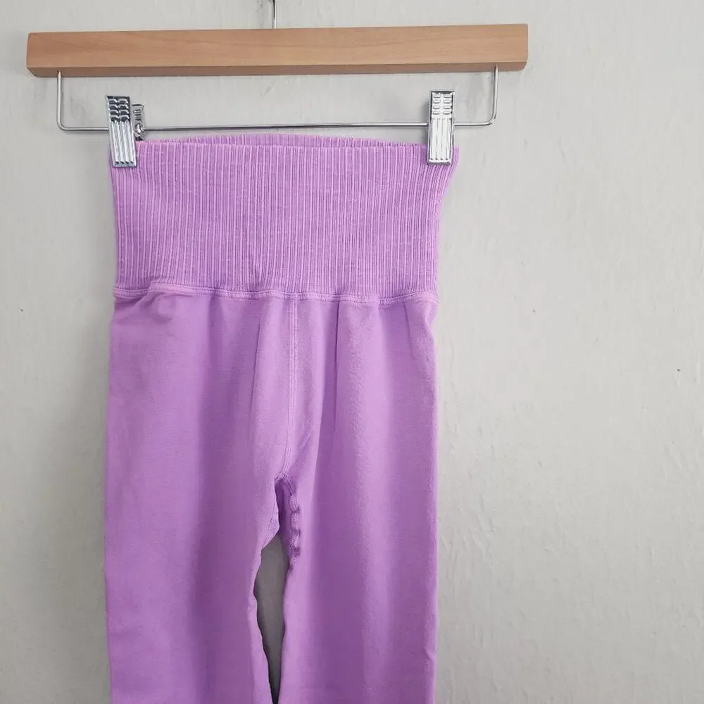 Free People Movement Good Karma Leggings Wisteria Purple Pink High Rise XS/S